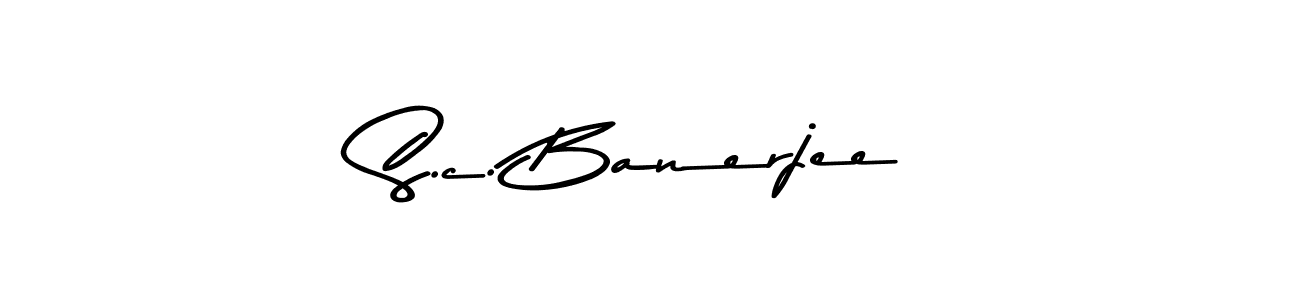 Design your own signature with our free online signature maker. With this signature software, you can create a handwritten (Asem Kandis PERSONAL USE) signature for name S.c. Banerjee. S.c. Banerjee signature style 9 images and pictures png