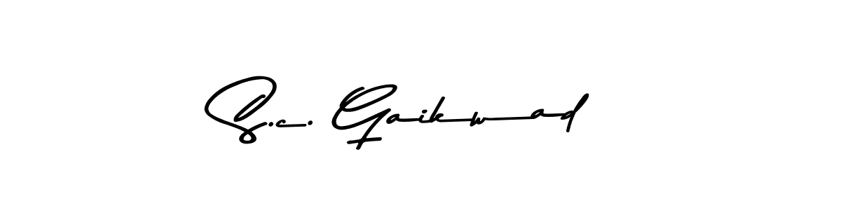 S.c. Gaikwad stylish signature style. Best Handwritten Sign (Asem Kandis PERSONAL USE) for my name. Handwritten Signature Collection Ideas for my name S.c. Gaikwad. S.c. Gaikwad signature style 9 images and pictures png