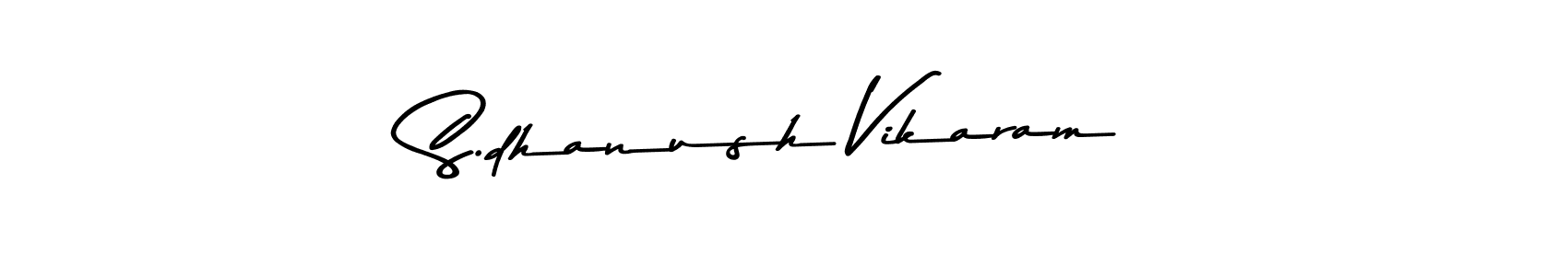 if you are searching for the best signature style for your name S.dhanush Vikaram. so please give up your signature search. here we have designed multiple signature styles  using Asem Kandis PERSONAL USE. S.dhanush Vikaram signature style 9 images and pictures png