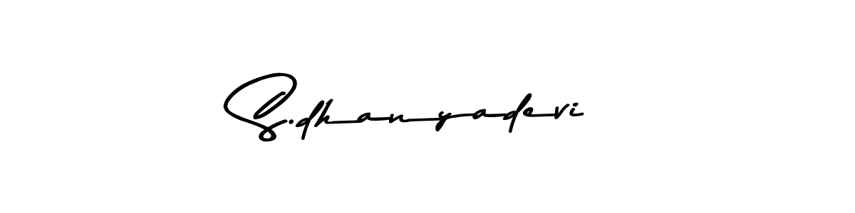 Make a beautiful signature design for name S.dhanyadevi. With this signature (Asem Kandis PERSONAL USE) style, you can create a handwritten signature for free. S.dhanyadevi signature style 9 images and pictures png