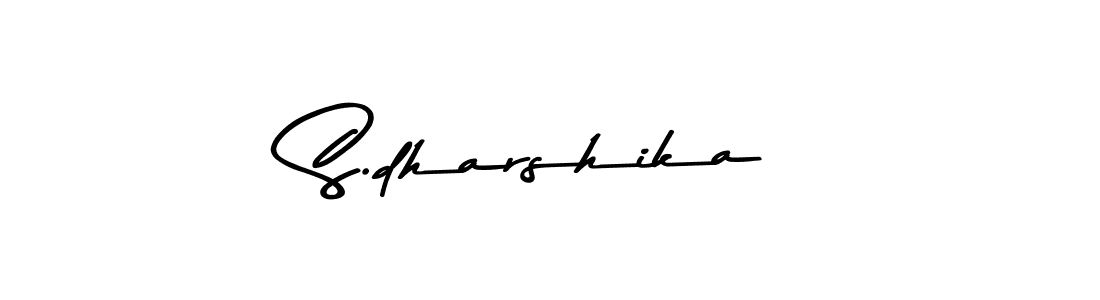 Make a beautiful signature design for name S.dharshika. With this signature (Asem Kandis PERSONAL USE) style, you can create a handwritten signature for free. S.dharshika signature style 9 images and pictures png