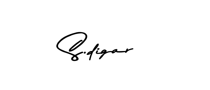 Make a beautiful signature design for name S.digar. With this signature (Asem Kandis PERSONAL USE) style, you can create a handwritten signature for free. S.digar signature style 9 images and pictures png