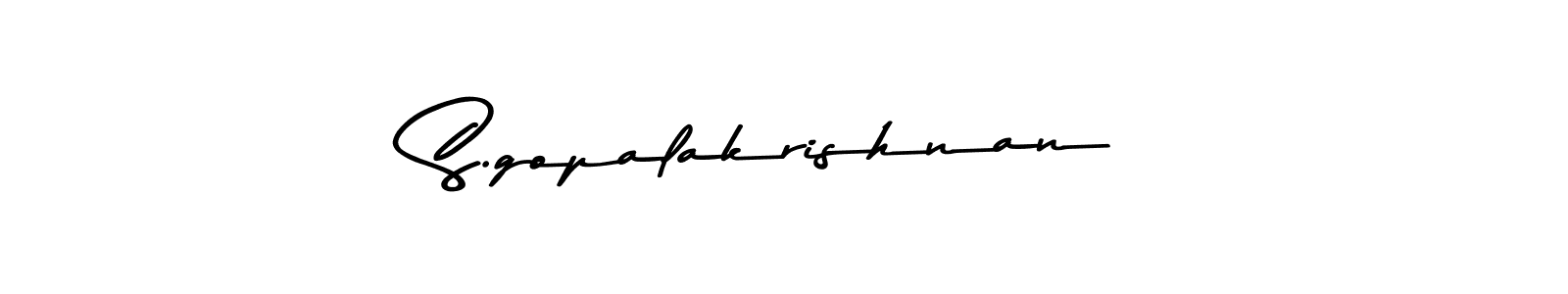 Design your own signature with our free online signature maker. With this signature software, you can create a handwritten (Asem Kandis PERSONAL USE) signature for name S.gopalakrishnan. S.gopalakrishnan signature style 9 images and pictures png