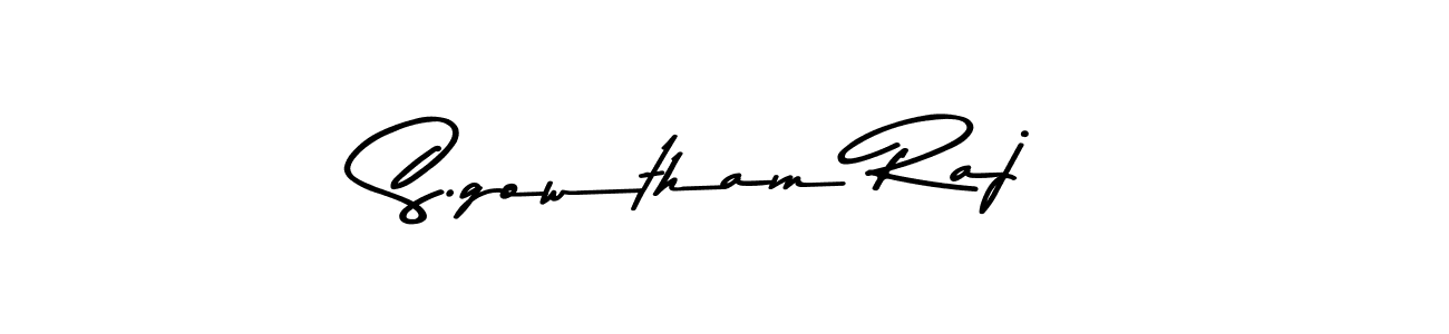 The best way (Asem Kandis PERSONAL USE) to make a short signature is to pick only two or three words in your name. The name S.gowtham Raj include a total of six letters. For converting this name. S.gowtham Raj signature style 9 images and pictures png