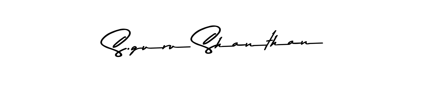 Make a beautiful signature design for name S.guru Shanthan. With this signature (Asem Kandis PERSONAL USE) style, you can create a handwritten signature for free. S.guru Shanthan signature style 9 images and pictures png