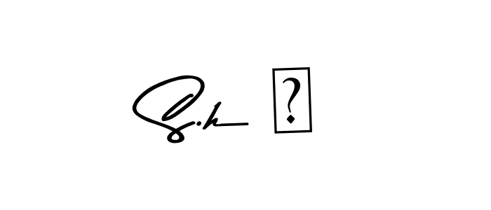 The best way (Asem Kandis PERSONAL USE) to make a short signature is to pick only two or three words in your name. The name S.h ♡ include a total of six letters. For converting this name. S.h ♡ signature style 9 images and pictures png