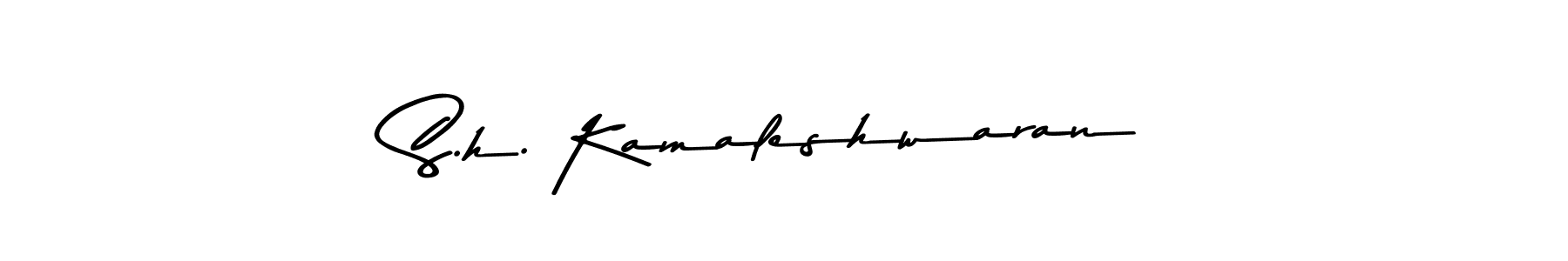 You should practise on your own different ways (Asem Kandis PERSONAL USE) to write your name (S.h. Kamaleshwaran) in signature. don't let someone else do it for you. S.h. Kamaleshwaran signature style 9 images and pictures png