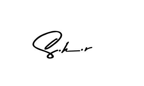 The best way (Asem Kandis PERSONAL USE) to make a short signature is to pick only two or three words in your name. The name S.h.r include a total of six letters. For converting this name. S.h.r signature style 9 images and pictures png