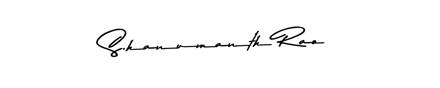 How to make S.hanumanth Rao name signature. Use Asem Kandis PERSONAL USE style for creating short signs online. This is the latest handwritten sign. S.hanumanth Rao signature style 9 images and pictures png