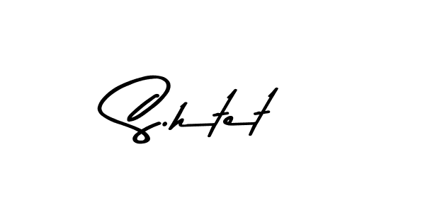 Design your own signature with our free online signature maker. With this signature software, you can create a handwritten (Asem Kandis PERSONAL USE) signature for name S.htet. S.htet signature style 9 images and pictures png