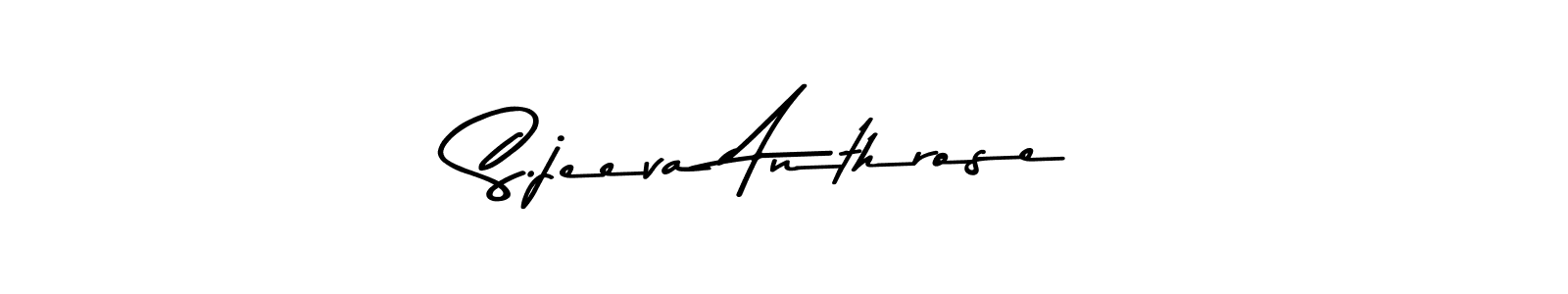 The best way (Asem Kandis PERSONAL USE) to make a short signature is to pick only two or three words in your name. The name S.jeeva Anthrose include a total of six letters. For converting this name. S.jeeva Anthrose signature style 9 images and pictures png