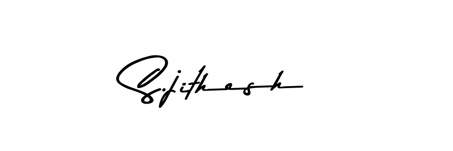 Make a beautiful signature design for name S.jithesh. With this signature (Asem Kandis PERSONAL USE) style, you can create a handwritten signature for free. S.jithesh signature style 9 images and pictures png