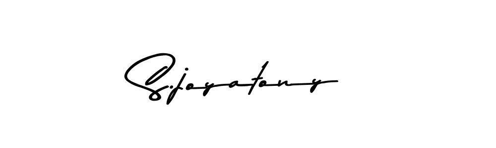 Create a beautiful signature design for name S.joyatony. With this signature (Asem Kandis PERSONAL USE) fonts, you can make a handwritten signature for free. S.joyatony signature style 9 images and pictures png