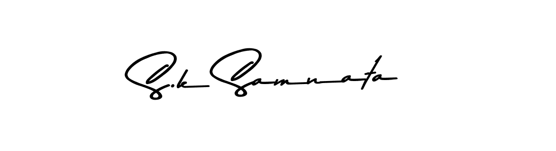 Design your own signature with our free online signature maker. With this signature software, you can create a handwritten (Asem Kandis PERSONAL USE) signature for name S.k Samnata. S.k Samnata signature style 9 images and pictures png