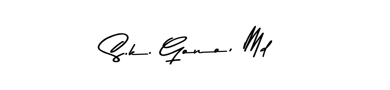 Also You can easily find your signature by using the search form. We will create S.k. Gono, Md name handwritten signature images for you free of cost using Asem Kandis PERSONAL USE sign style. S.k. Gono, Md signature style 9 images and pictures png