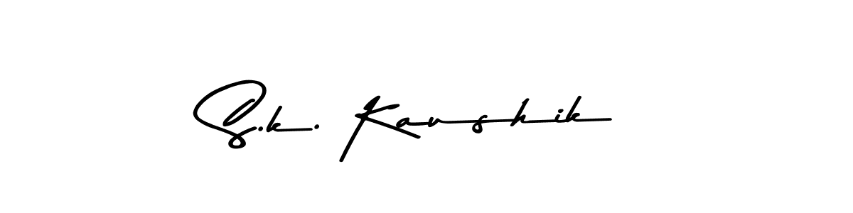 Make a beautiful signature design for name S.k. Kaushik. With this signature (Asem Kandis PERSONAL USE) style, you can create a handwritten signature for free. S.k. Kaushik signature style 9 images and pictures png