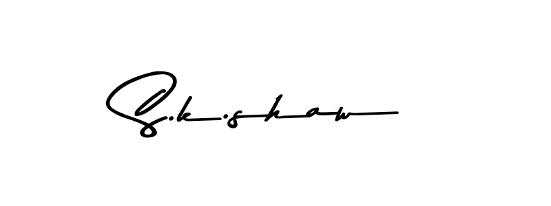 Design your own signature with our free online signature maker. With this signature software, you can create a handwritten (Asem Kandis PERSONAL USE) signature for name S.k.shaw. S.k.shaw signature style 9 images and pictures png