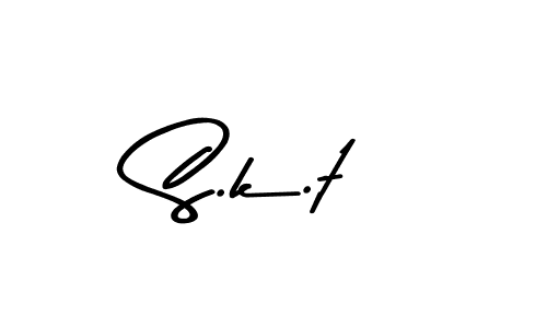 You should practise on your own different ways (Asem Kandis PERSONAL USE) to write your name (S.k.t) in signature. don't let someone else do it for you. S.k.t signature style 9 images and pictures png