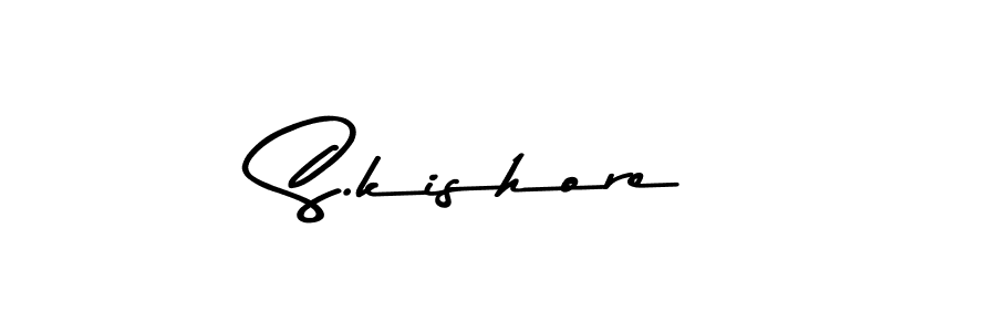 Make a beautiful signature design for name S.kishore. With this signature (Asem Kandis PERSONAL USE) style, you can create a handwritten signature for free. S.kishore signature style 9 images and pictures png