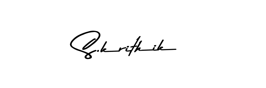 How to make S.krithik signature? Asem Kandis PERSONAL USE is a professional autograph style. Create handwritten signature for S.krithik name. S.krithik signature style 9 images and pictures png