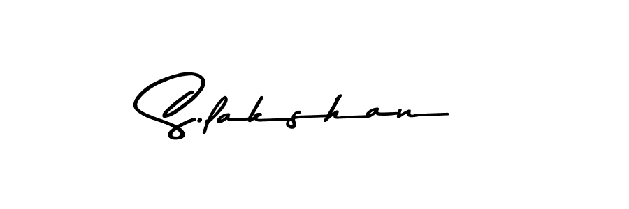 How to make S.lakshan name signature. Use Asem Kandis PERSONAL USE style for creating short signs online. This is the latest handwritten sign. S.lakshan signature style 9 images and pictures png