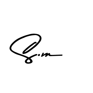 How to make S.m signature? Asem Kandis PERSONAL USE is a professional autograph style. Create handwritten signature for S.m name. S.m signature style 9 images and pictures png