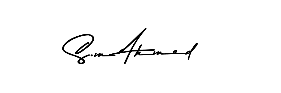 Design your own signature with our free online signature maker. With this signature software, you can create a handwritten (Asem Kandis PERSONAL USE) signature for name S.m Ahmed. S.m Ahmed signature style 9 images and pictures png