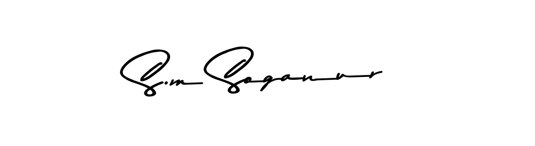 Design your own signature with our free online signature maker. With this signature software, you can create a handwritten (Asem Kandis PERSONAL USE) signature for name S.m Soganur. S.m Soganur signature style 9 images and pictures png