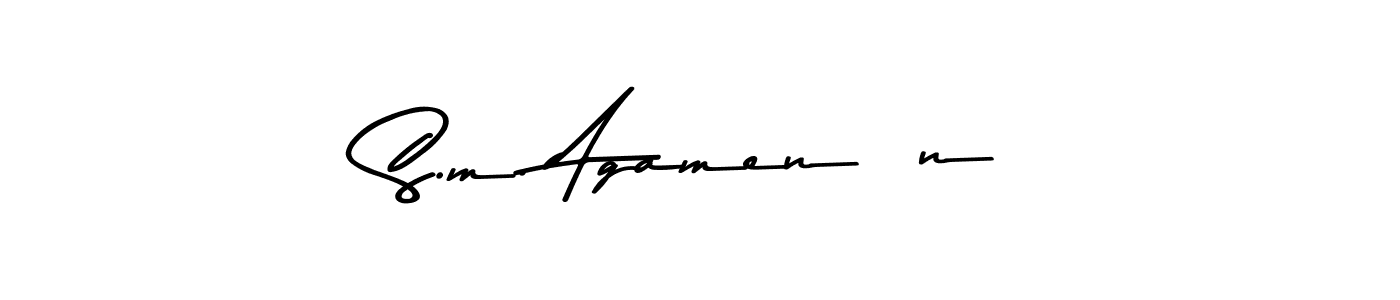 Design your own signature with our free online signature maker. With this signature software, you can create a handwritten (Asem Kandis PERSONAL USE) signature for name S.m. Agamenón. S.m. Agamenón signature style 9 images and pictures png