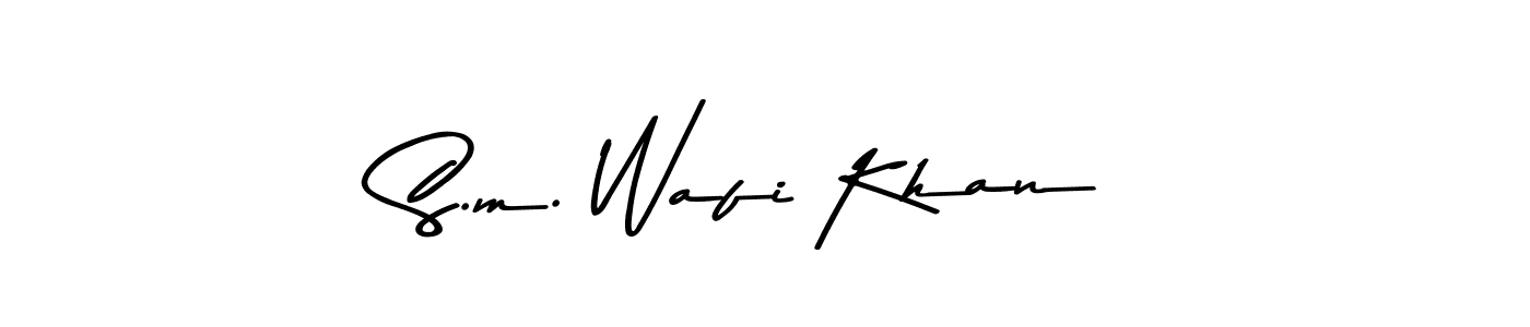 Make a beautiful signature design for name S.m. Wafi Khan. Use this online signature maker to create a handwritten signature for free. S.m. Wafi Khan signature style 9 images and pictures png