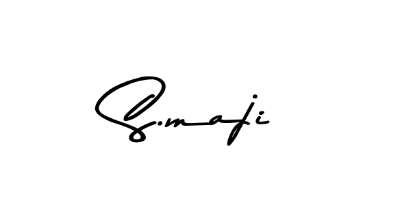 Create a beautiful signature design for name S.maji. With this signature (Asem Kandis PERSONAL USE) fonts, you can make a handwritten signature for free. S.maji signature style 9 images and pictures png