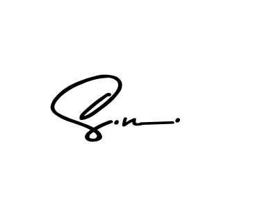 How to make S.n. name signature. Use Asem Kandis PERSONAL USE style for creating short signs online. This is the latest handwritten sign. S.n. signature style 9 images and pictures png