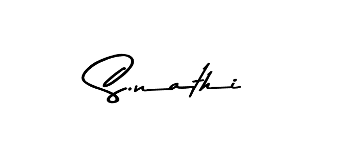 Design your own signature with our free online signature maker. With this signature software, you can create a handwritten (Asem Kandis PERSONAL USE) signature for name S.nathi. S.nathi signature style 9 images and pictures png