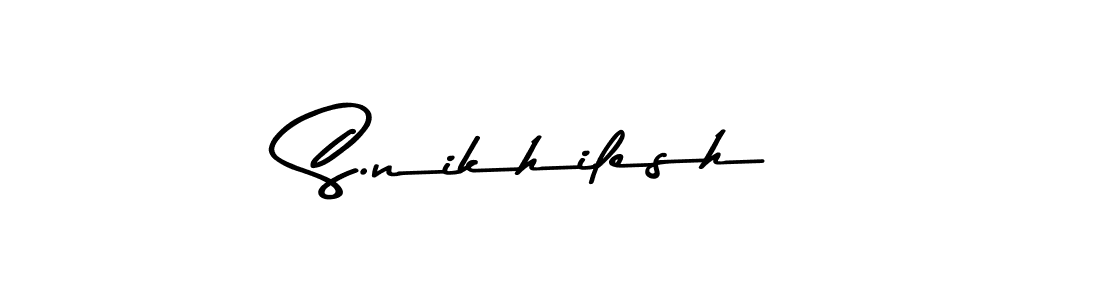 S.nikhilesh stylish signature style. Best Handwritten Sign (Asem Kandis PERSONAL USE) for my name. Handwritten Signature Collection Ideas for my name S.nikhilesh. S.nikhilesh signature style 9 images and pictures png