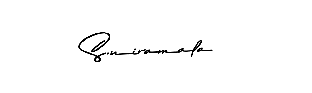 Make a beautiful signature design for name S.niramala. With this signature (Asem Kandis PERSONAL USE) style, you can create a handwritten signature for free. S.niramala signature style 9 images and pictures png