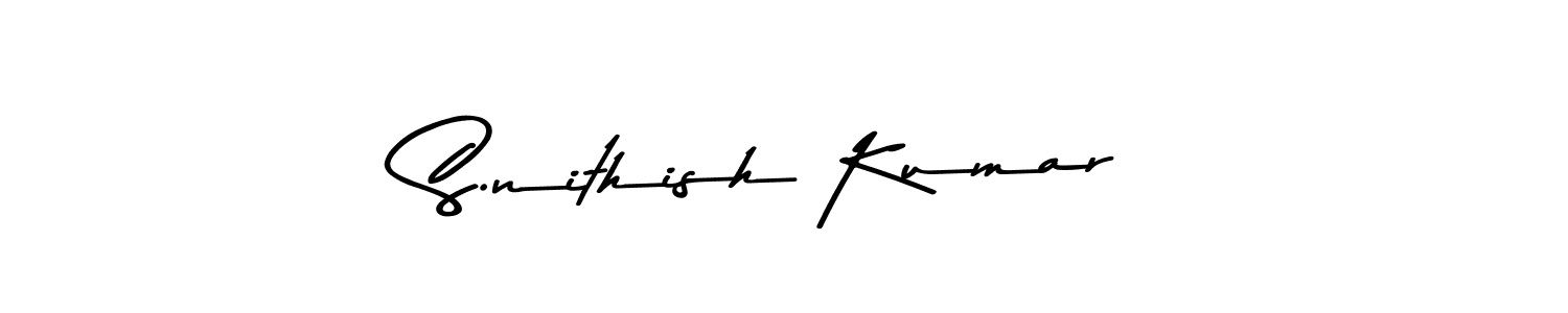 Asem Kandis PERSONAL USE is a professional signature style that is perfect for those who want to add a touch of class to their signature. It is also a great choice for those who want to make their signature more unique. Get S.nithish Kumar name to fancy signature for free. S.nithish Kumar signature style 9 images and pictures png