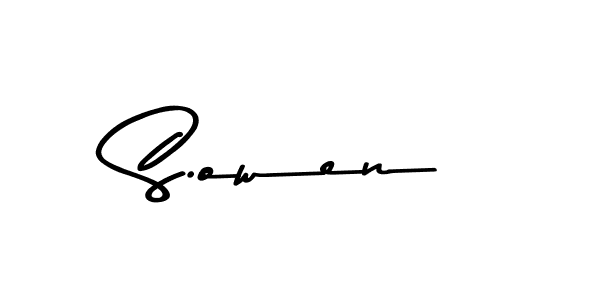 Use a signature maker to create a handwritten signature online. With this signature software, you can design (Asem Kandis PERSONAL USE) your own signature for name S.owen. S.owen signature style 9 images and pictures png