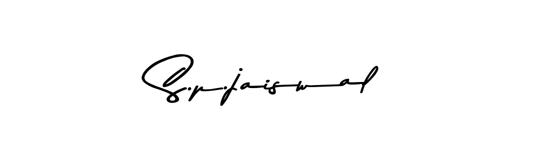 Create a beautiful signature design for name S.p.jaiswal. With this signature (Asem Kandis PERSONAL USE) fonts, you can make a handwritten signature for free. S.p.jaiswal signature style 9 images and pictures png