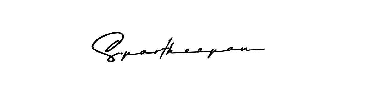 How to make S.partheepan name signature. Use Asem Kandis PERSONAL USE style for creating short signs online. This is the latest handwritten sign. S.partheepan signature style 9 images and pictures png