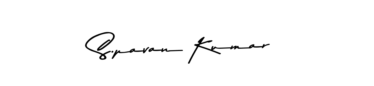 Make a beautiful signature design for name S.pavan Kumar. With this signature (Asem Kandis PERSONAL USE) style, you can create a handwritten signature for free. S.pavan Kumar signature style 9 images and pictures png