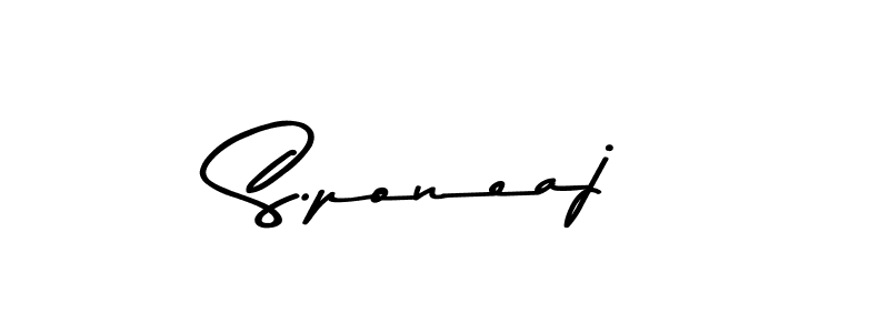 Create a beautiful signature design for name S.poneaj. With this signature (Asem Kandis PERSONAL USE) fonts, you can make a handwritten signature for free. S.poneaj signature style 9 images and pictures png