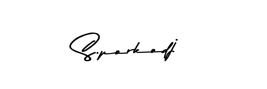 if you are searching for the best signature style for your name S.porkodj. so please give up your signature search. here we have designed multiple signature styles  using Asem Kandis PERSONAL USE. S.porkodj signature style 9 images and pictures png