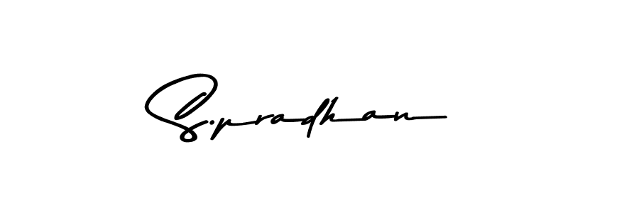 How to make S.pradhan name signature. Use Asem Kandis PERSONAL USE style for creating short signs online. This is the latest handwritten sign. S.pradhan signature style 9 images and pictures png