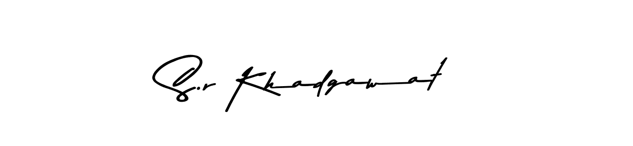 Also we have S.r Khadgawat name is the best signature style. Create professional handwritten signature collection using Asem Kandis PERSONAL USE autograph style. S.r Khadgawat signature style 9 images and pictures png