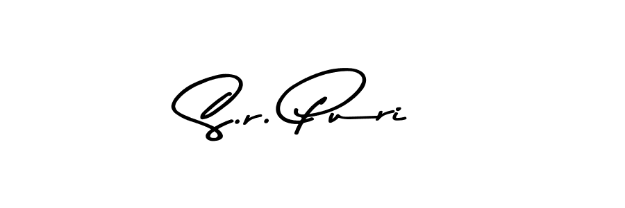 Make a beautiful signature design for name S.r. Puri. With this signature (Asem Kandis PERSONAL USE) style, you can create a handwritten signature for free. S.r. Puri signature style 9 images and pictures png