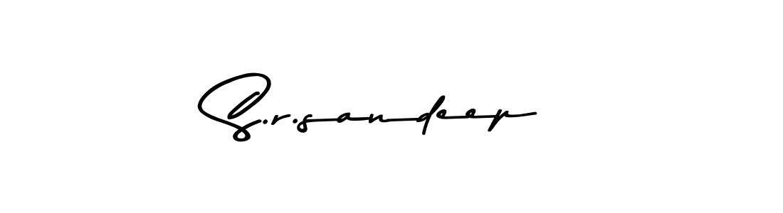 Create a beautiful signature design for name S.r.sandeep. With this signature (Asem Kandis PERSONAL USE) fonts, you can make a handwritten signature for free. S.r.sandeep signature style 9 images and pictures png