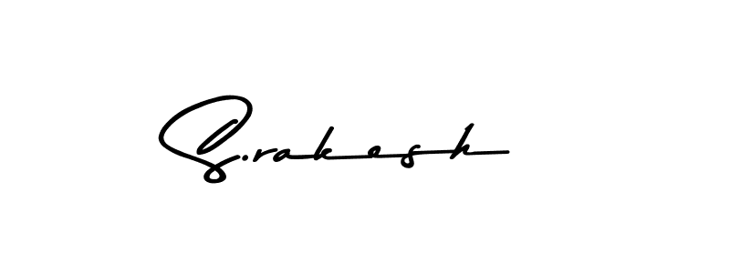 How to make S.rakesh name signature. Use Asem Kandis PERSONAL USE style for creating short signs online. This is the latest handwritten sign. S.rakesh signature style 9 images and pictures png