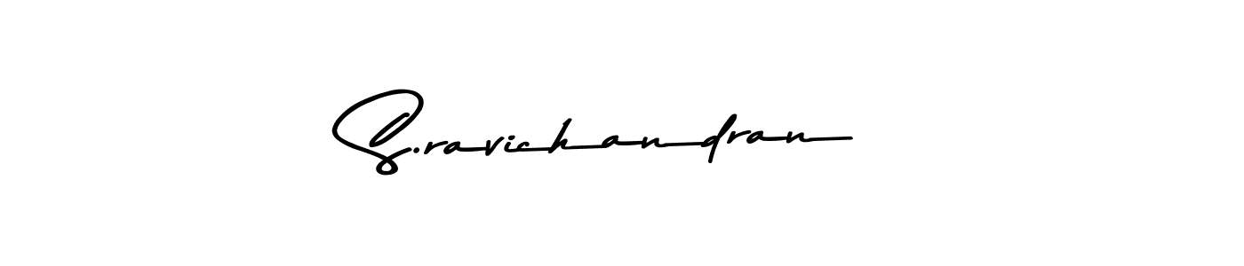 How to make S.ravichandran name signature. Use Asem Kandis PERSONAL USE style for creating short signs online. This is the latest handwritten sign. S.ravichandran signature style 9 images and pictures png