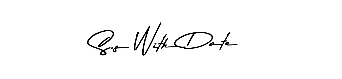 This is the best signature style for the S.s With Date name. Also you like these signature font (Asem Kandis PERSONAL USE). Mix name signature. S.s With Date signature style 9 images and pictures png