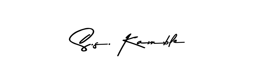You should practise on your own different ways (Asem Kandis PERSONAL USE) to write your name (S.s. Kamble) in signature. don't let someone else do it for you. S.s. Kamble signature style 9 images and pictures png